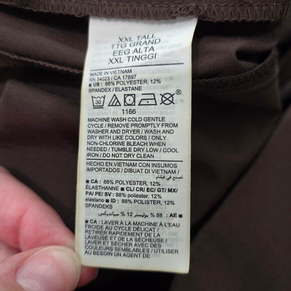 Old Navy Brown High-Waisted StretchTech Wide-Leg Pull-on Pants Women's XXL Tall - Picture 10 of 12